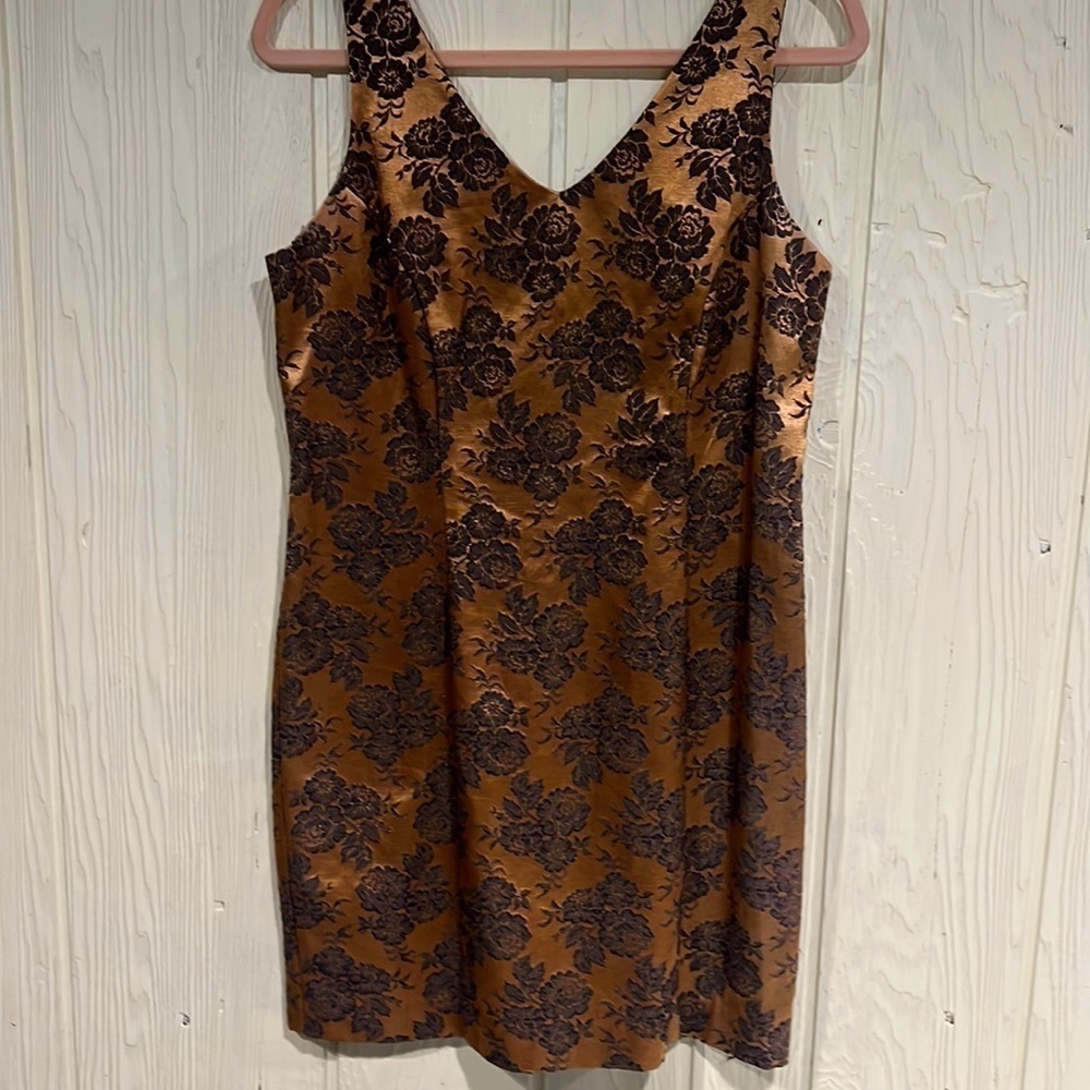 Versailles Brocade Dress Vintage Made in USA Size 8